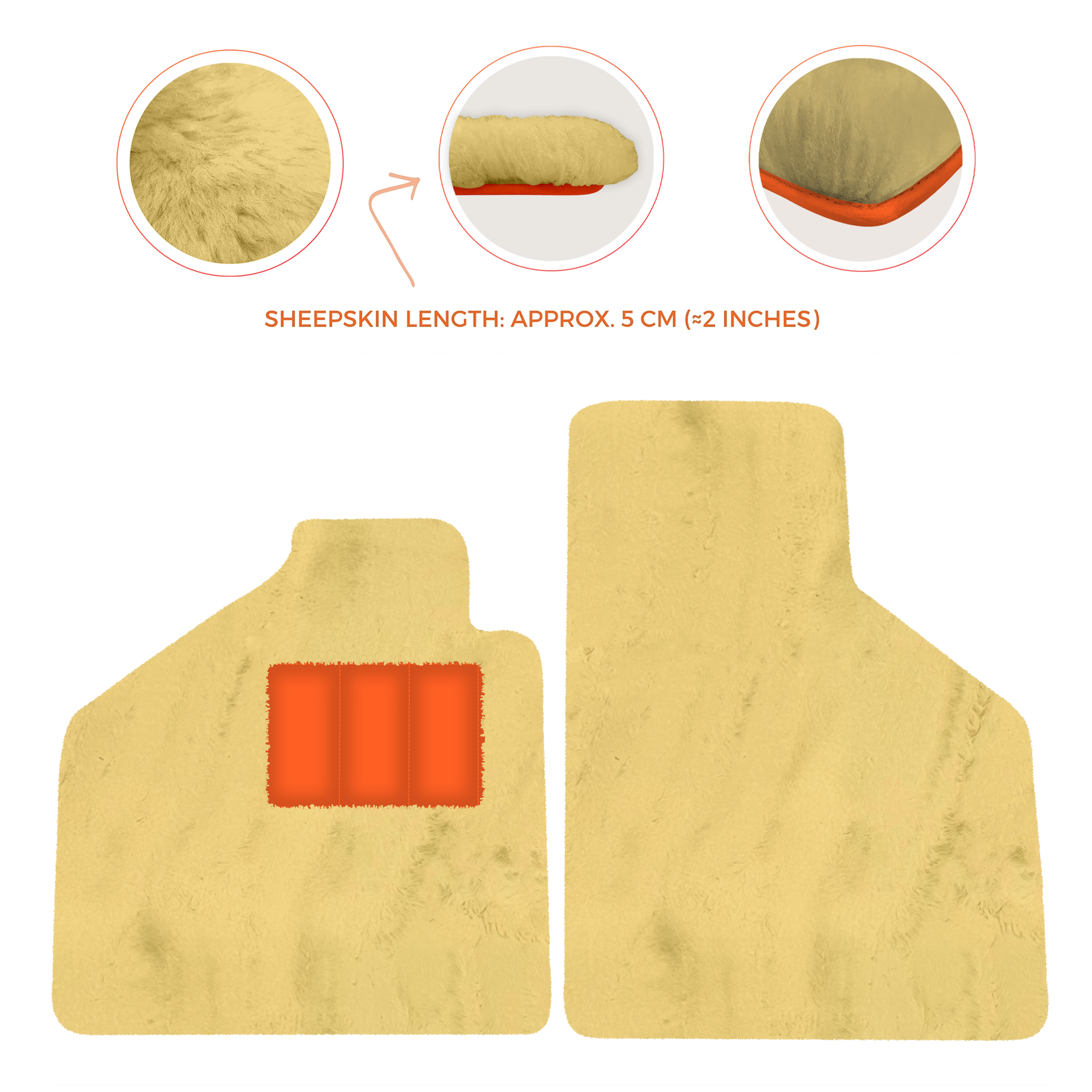 Premium Sheepskin Floor Mats for Lamborghini Aventador (2012-2022)