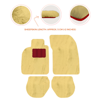 Sheepskin Floor Mats for Porsche 911-993 (1993-1998) - Sheepskin Length, Various Color Options
