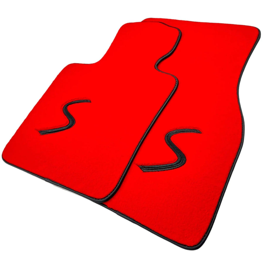 Red Floor Mats for Mini Cooper / One Electric (2020-2023) - AutoWin