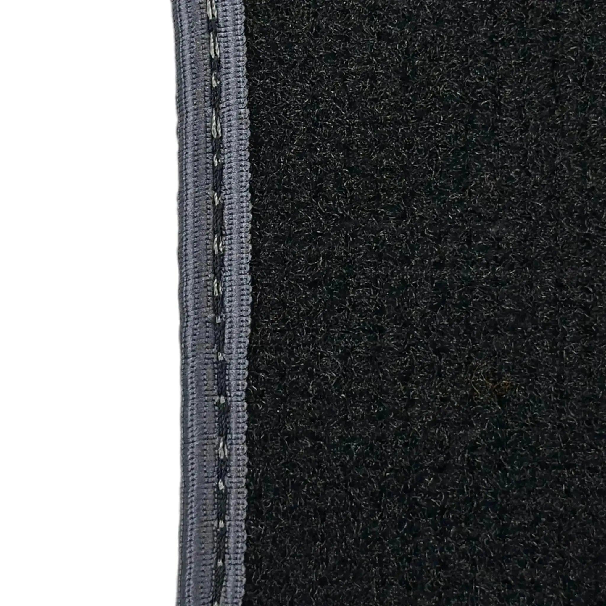 Black Floor Mats for Mini Cooper / One Electric (2020-2023) with Gray Trim - AutoWin