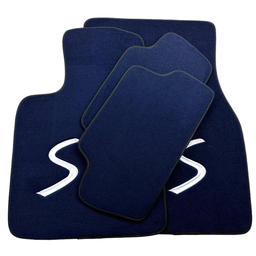 Dark Blue Floor Mats for Mini Cooper / One F55 5-Doors (2015-2023) - AutoWin