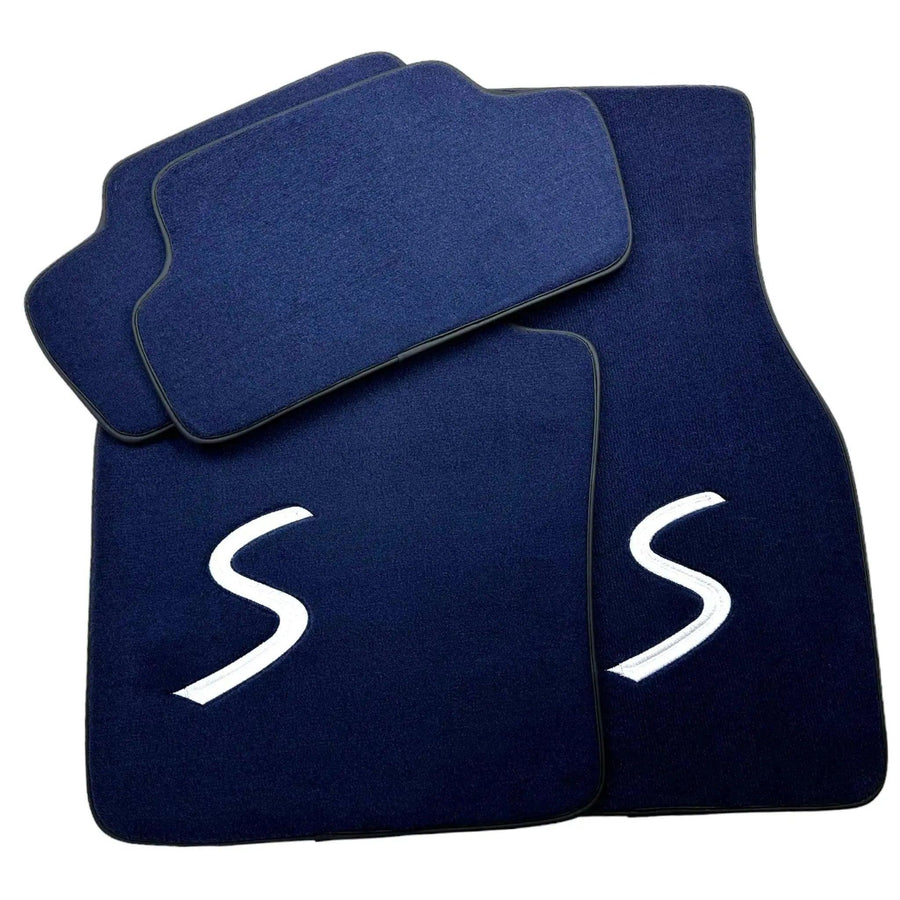 Dark Blue Floor Mats for Mini Cooper / One F56 3-Doors (2014-2023) - AutoWin