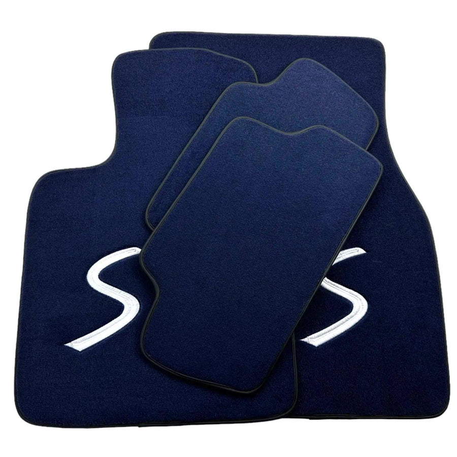 Dark Blue Floor Mats for Mini Cooper / One F56 3-Doors (2014-2023) - AutoWin