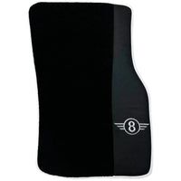 Black Floor Mats for Mini Cooper / One R50 (2001-2007) with Leather | White Trim - AutoWin
