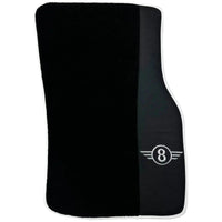 Black Floor Mats for Mini Cooper / One R50 (2001-2007) with Leather | White Trim - AutoWin
