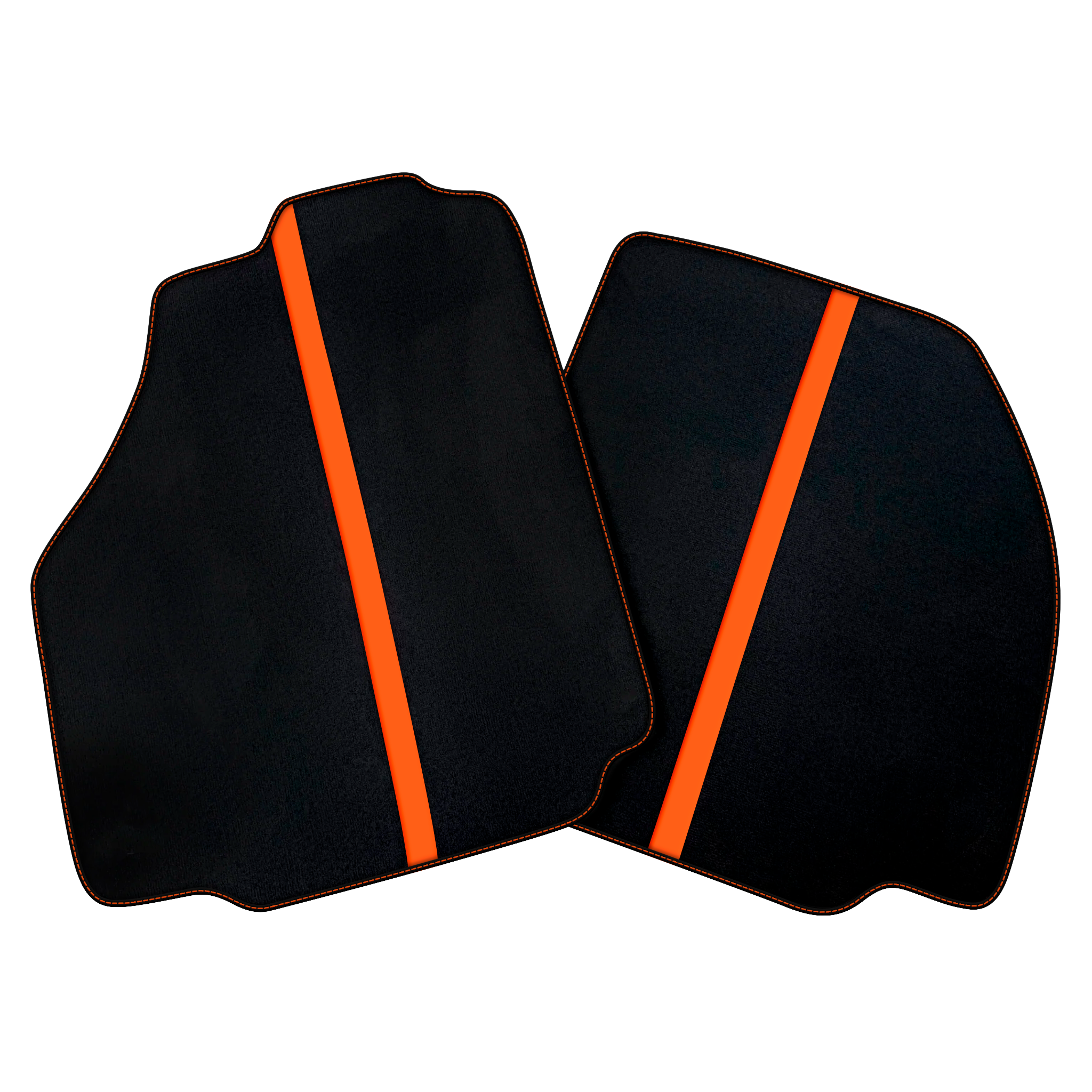 Black Car Floor Mats with Red Leather Line for Ferrari 488 Spider (2016-2022)