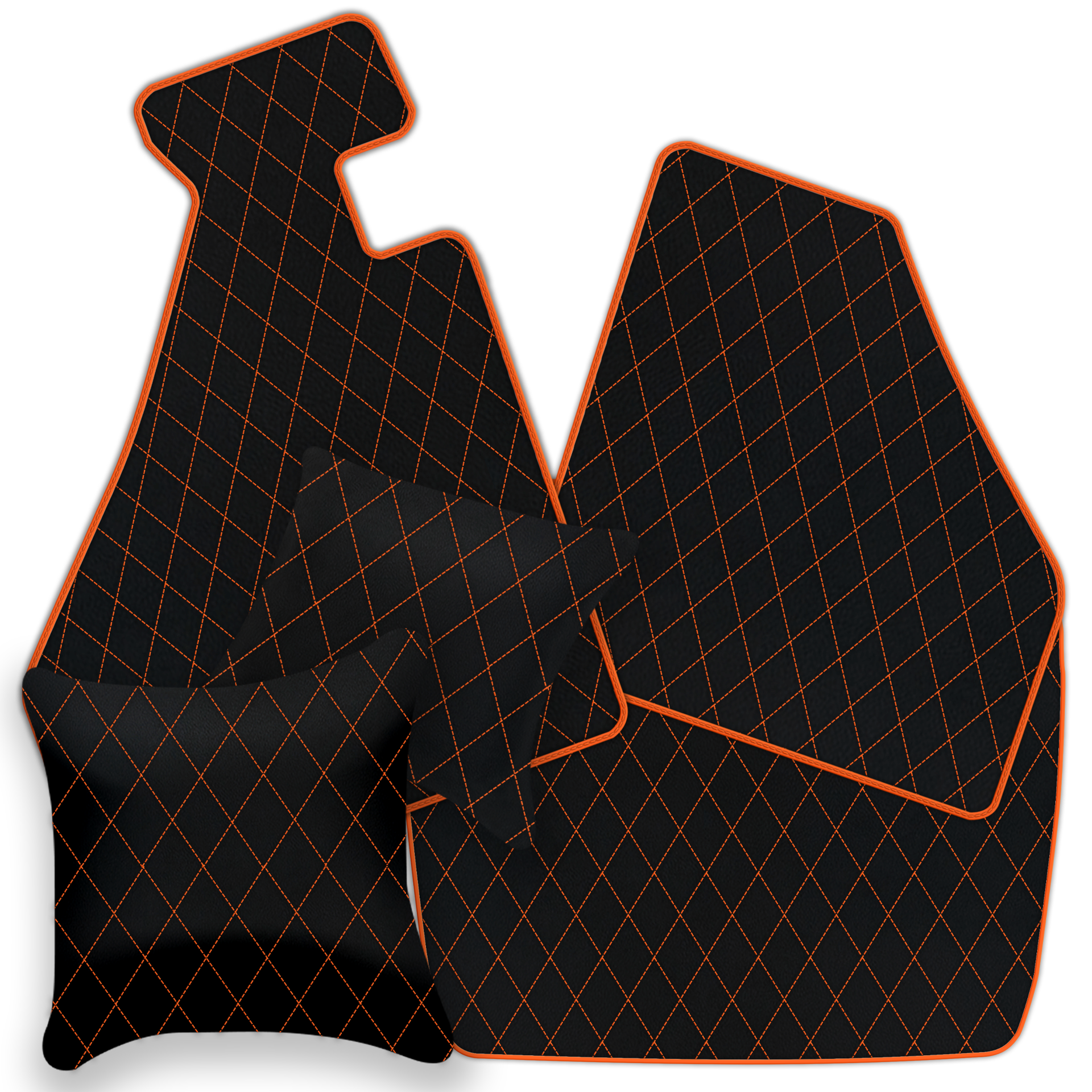 Custom Black Leather Floor Mats for Ferrari 612 Scaglietti (2005-2011)