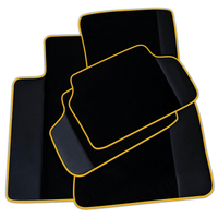 Black Floor Mats for BMW 1 Series 1 Series with Leather | Various Trim Colors