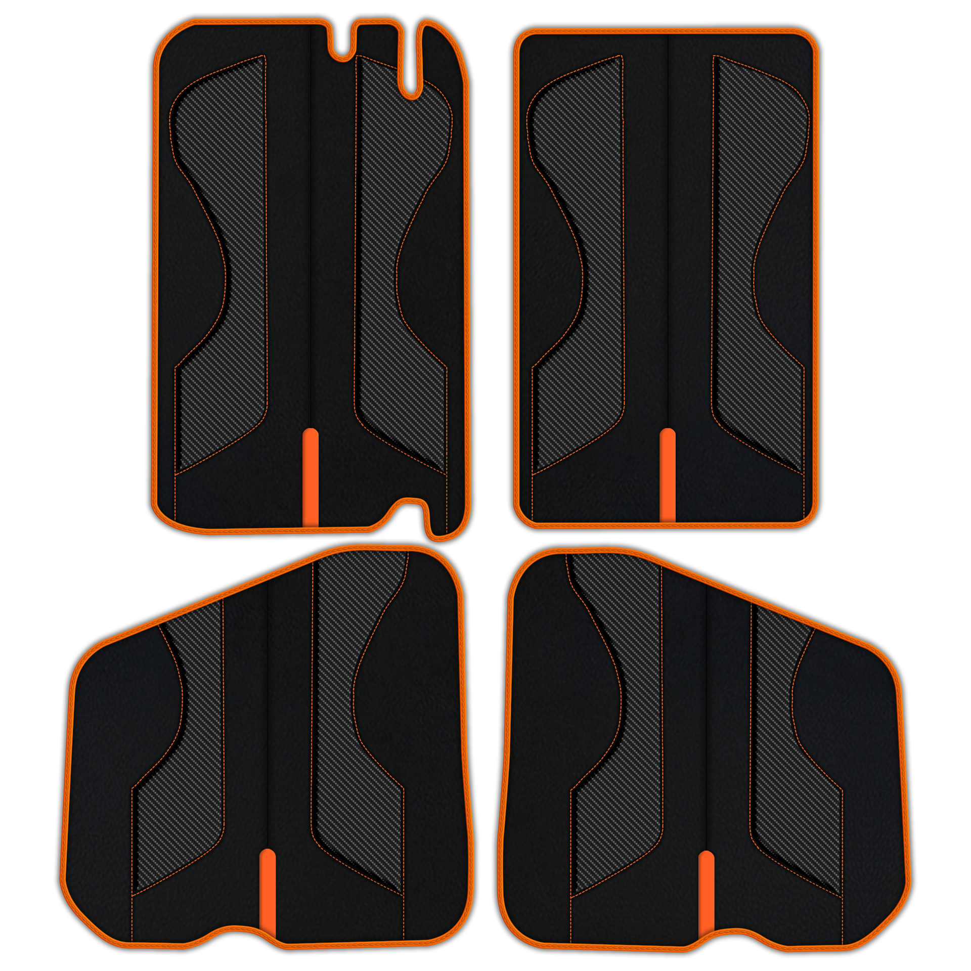 Leather Floor Mats for Rolls Royce Shadow 1965-1977 - AW31 Design