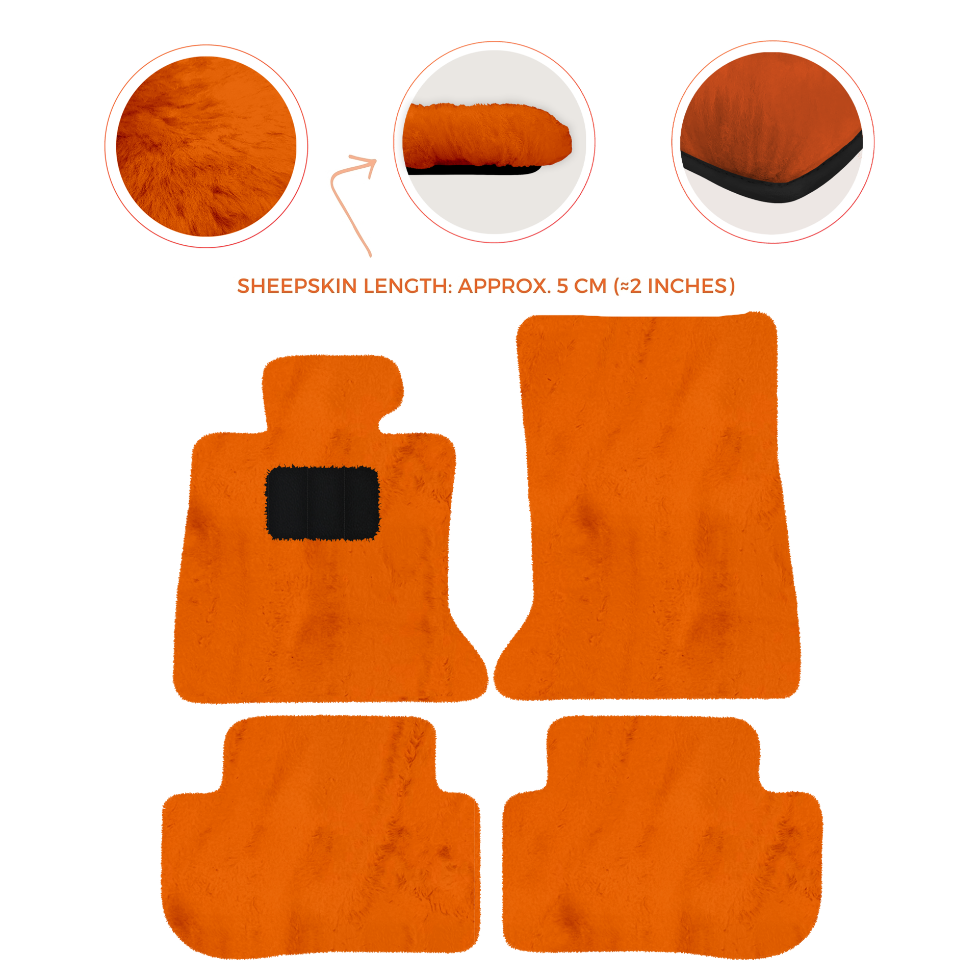 Premium Sheepskin Floor Mats for Rolls-Royce RR2 Dawn (2015-2023)