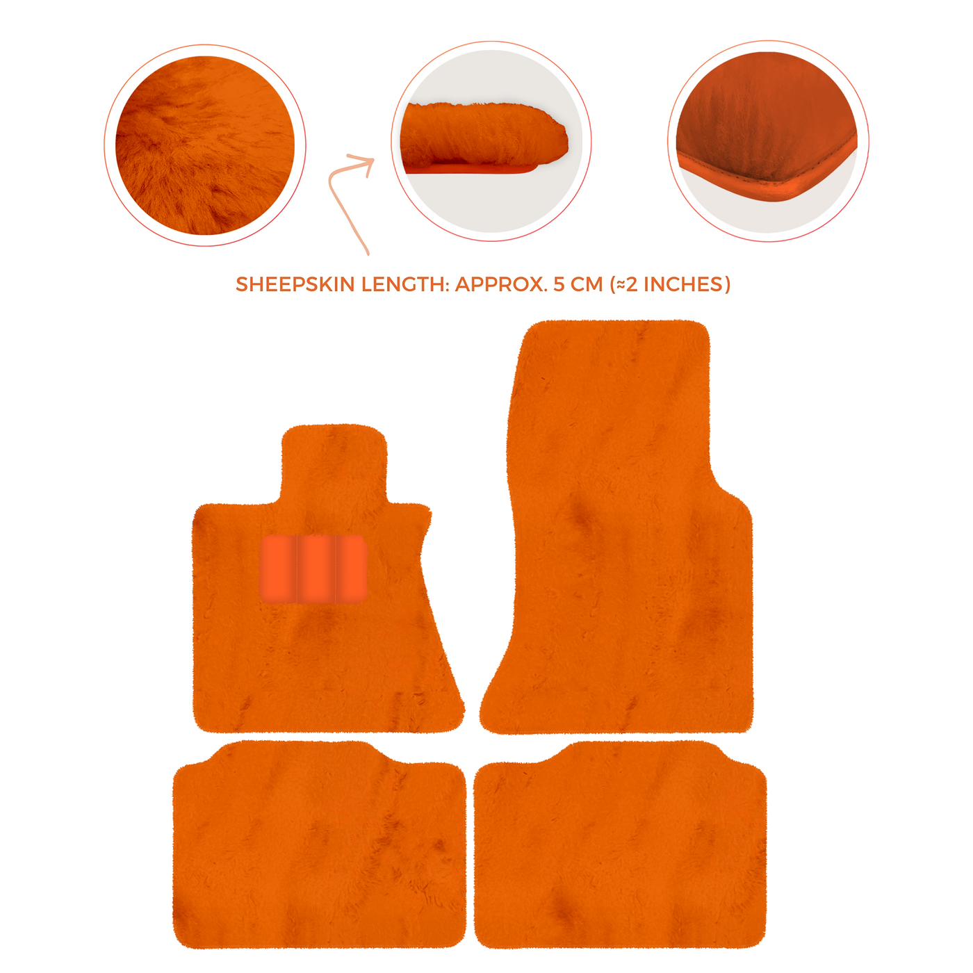 Premium Sheepskin Floor Mats for Rolls-Royce Phantom Sedan (2003-2016)