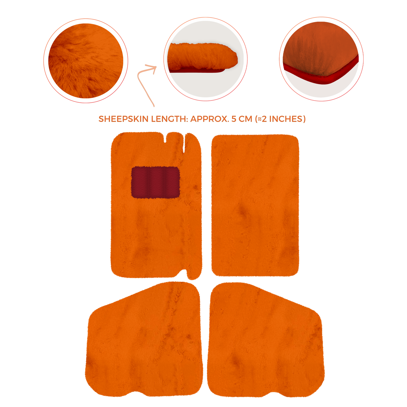 Premium Sheepskin Floor Mats for Rolls-Royce Shadow (1965-1977)