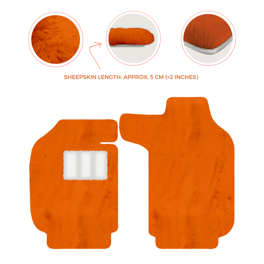 Sheepskin Floor Mats for Porsche 911 SC (1978-1984) - Sheepskin Length, Various Color Options