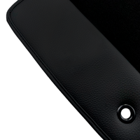 Black Floor Mats for Chevrolet Nubira J200 (2003-2008) with Leather | AutoWin