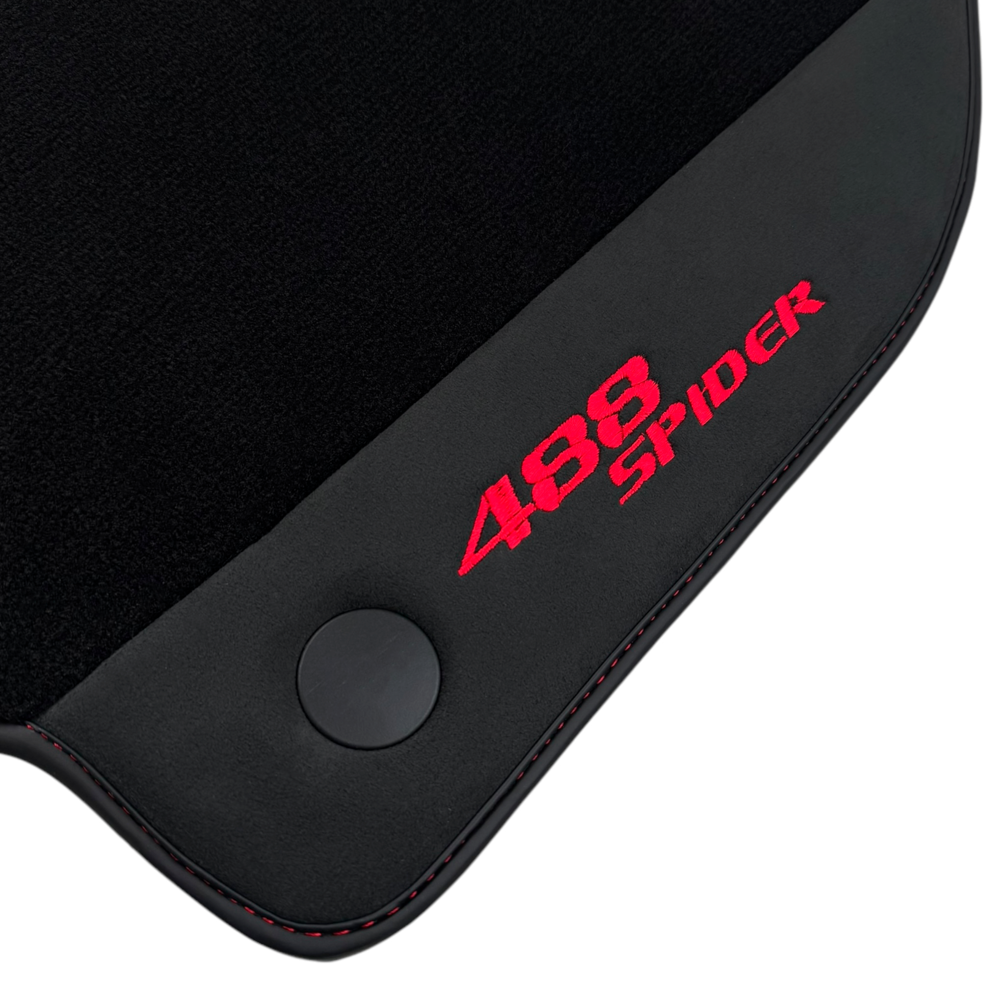 Ferrari 488 Spider Alcantara Mats (2016-2022): Red Sewing