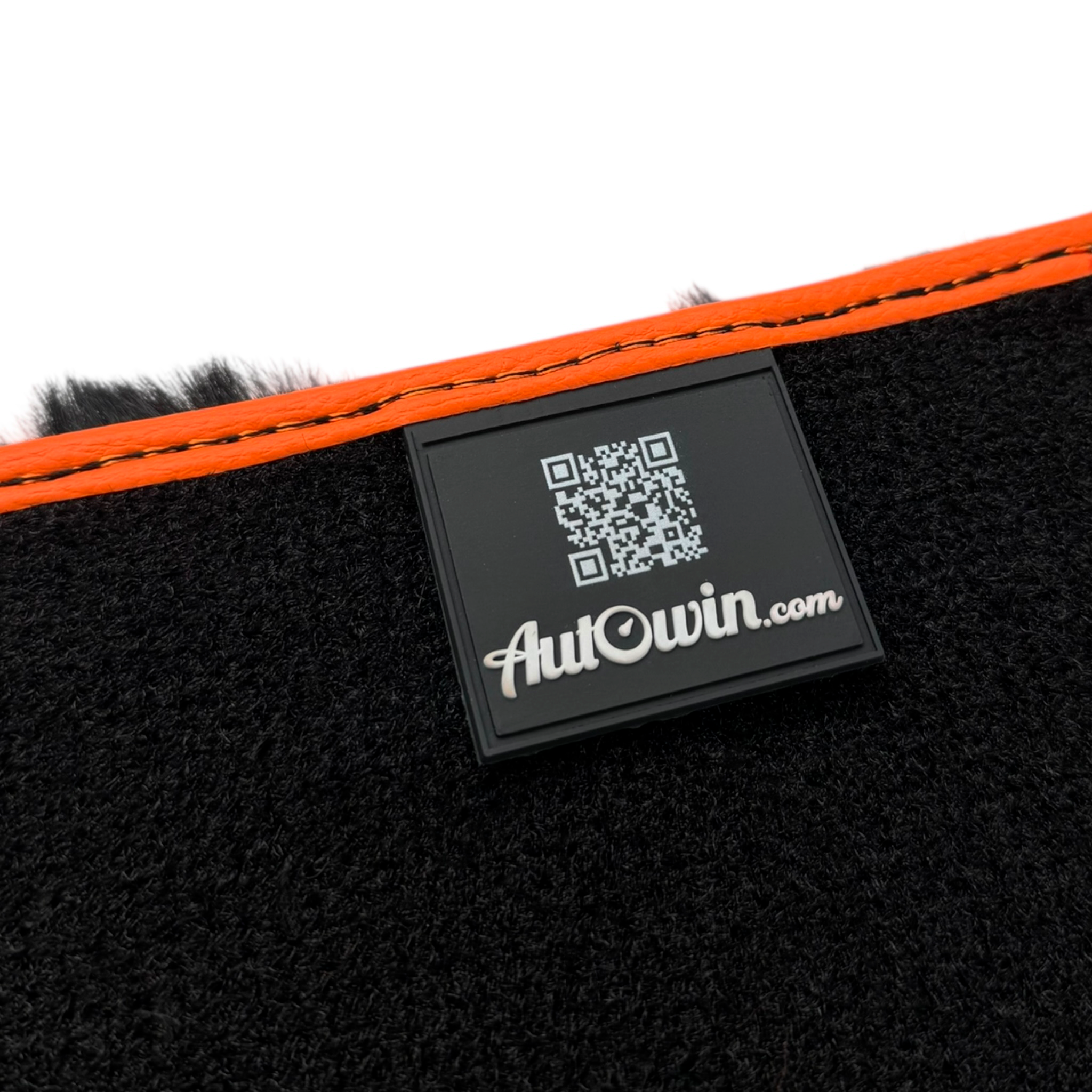 Black Sheepskin Floor Mats for Rolls-Royce Spectre (2023-2024) Orange 