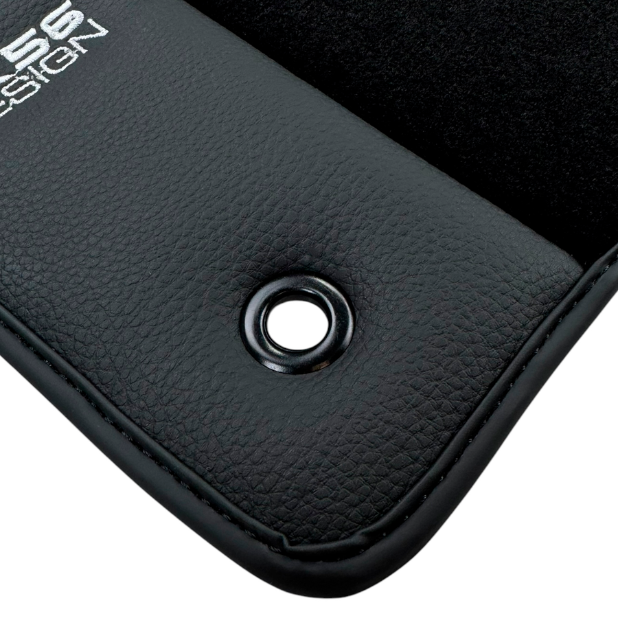 ER56 Design Black Floor Mats for Jeep Renegade (2018-2024) Co Drive with Fixing System with Leather