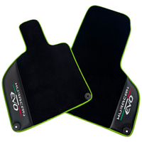 Black Floor Mats for Lamborghini Huracan EVO (2019-2024) with Carbon Fiber Borders
