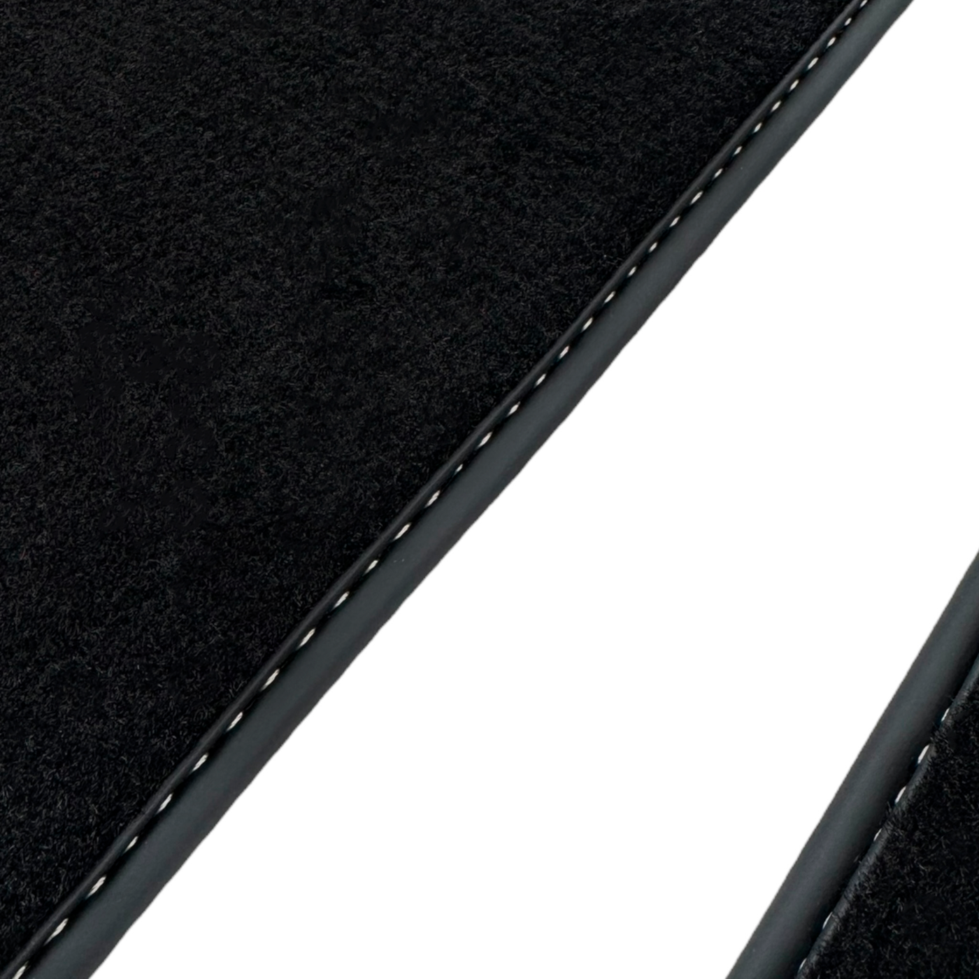 Italian Edition Black Floor Mats for Lamborghini Aventador (2012-2022) with Gold Leather Border