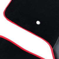 Customizable Black Floor Mats for Range Rover Sport (2013-2022) with Carbon Fiber | Red Trim