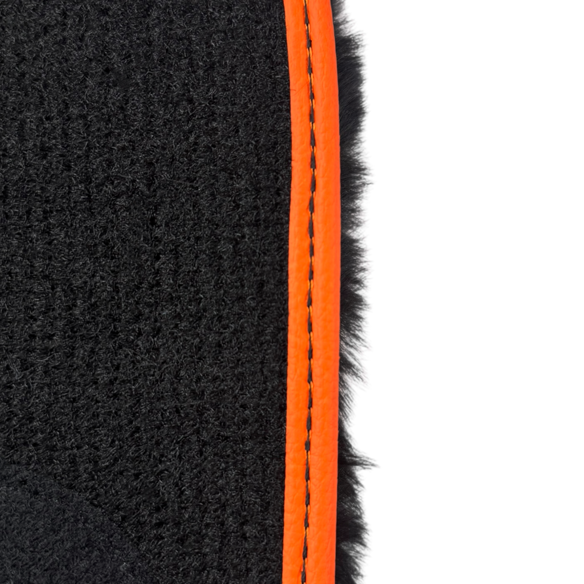 Black Sheepskin Floor Mats for Rolls-Royce Spectre (2023-2024) Orange 