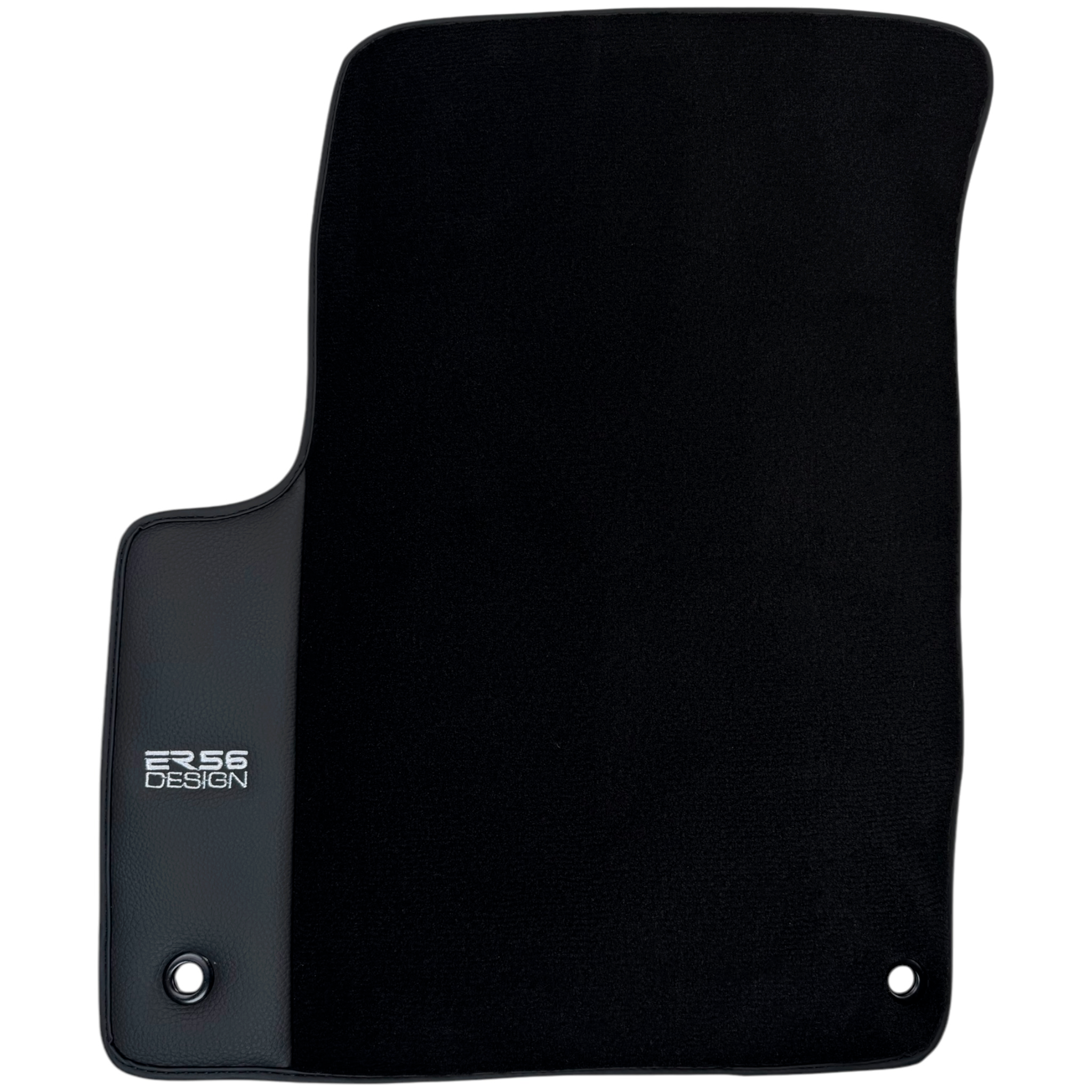 ER56 Design Black Floor Mats for Chevrolet Kalos (2002-2011) with Leather