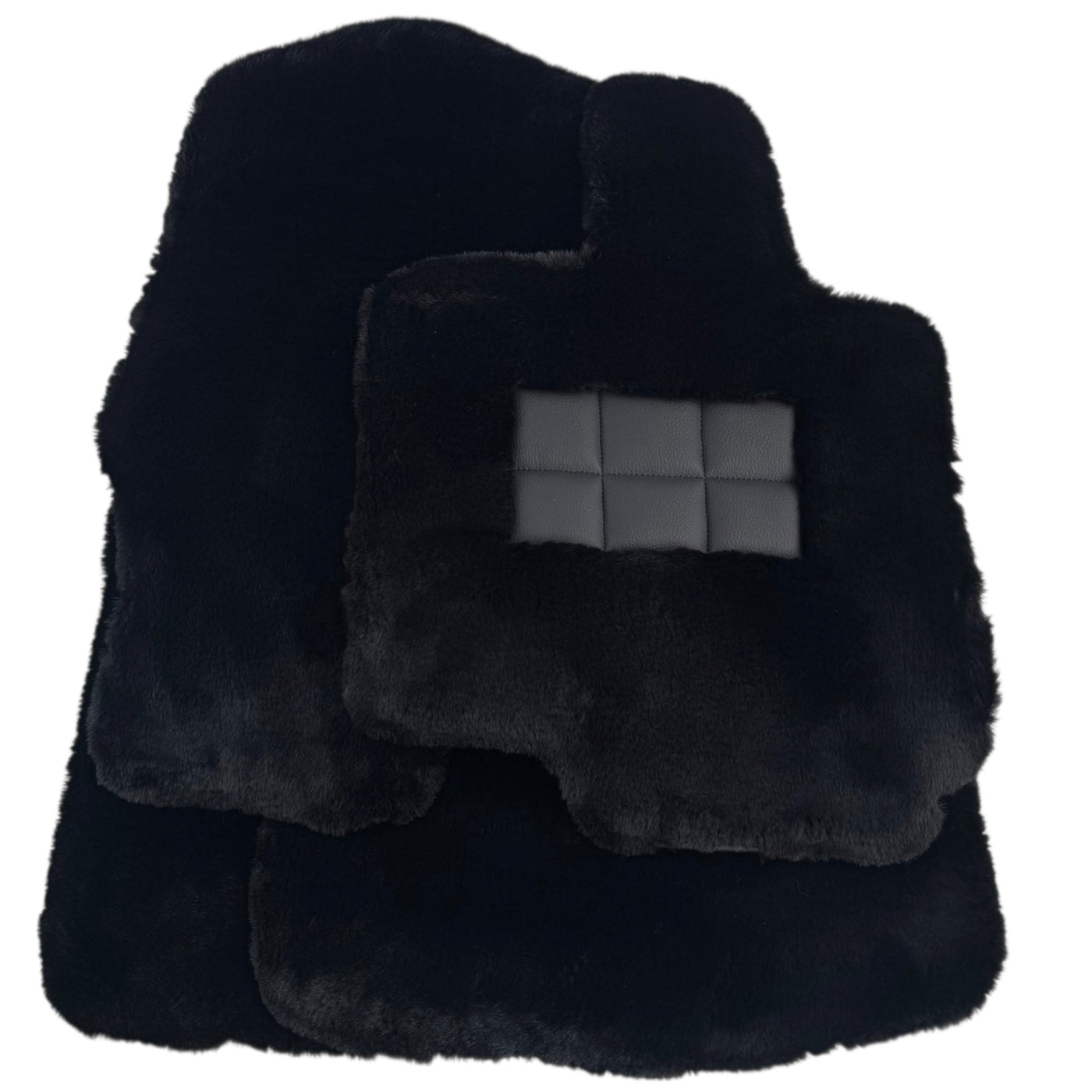 Black Sheepskin Floor Mats for Mercedes Benz GLS-Class X167 Maybach (2020-2023)