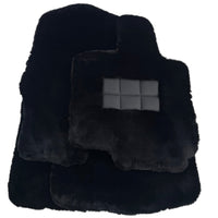 Black Sheepskin Floor Mats for Mercedes Benz GLS-Class X167 Maybach (2020-2023)