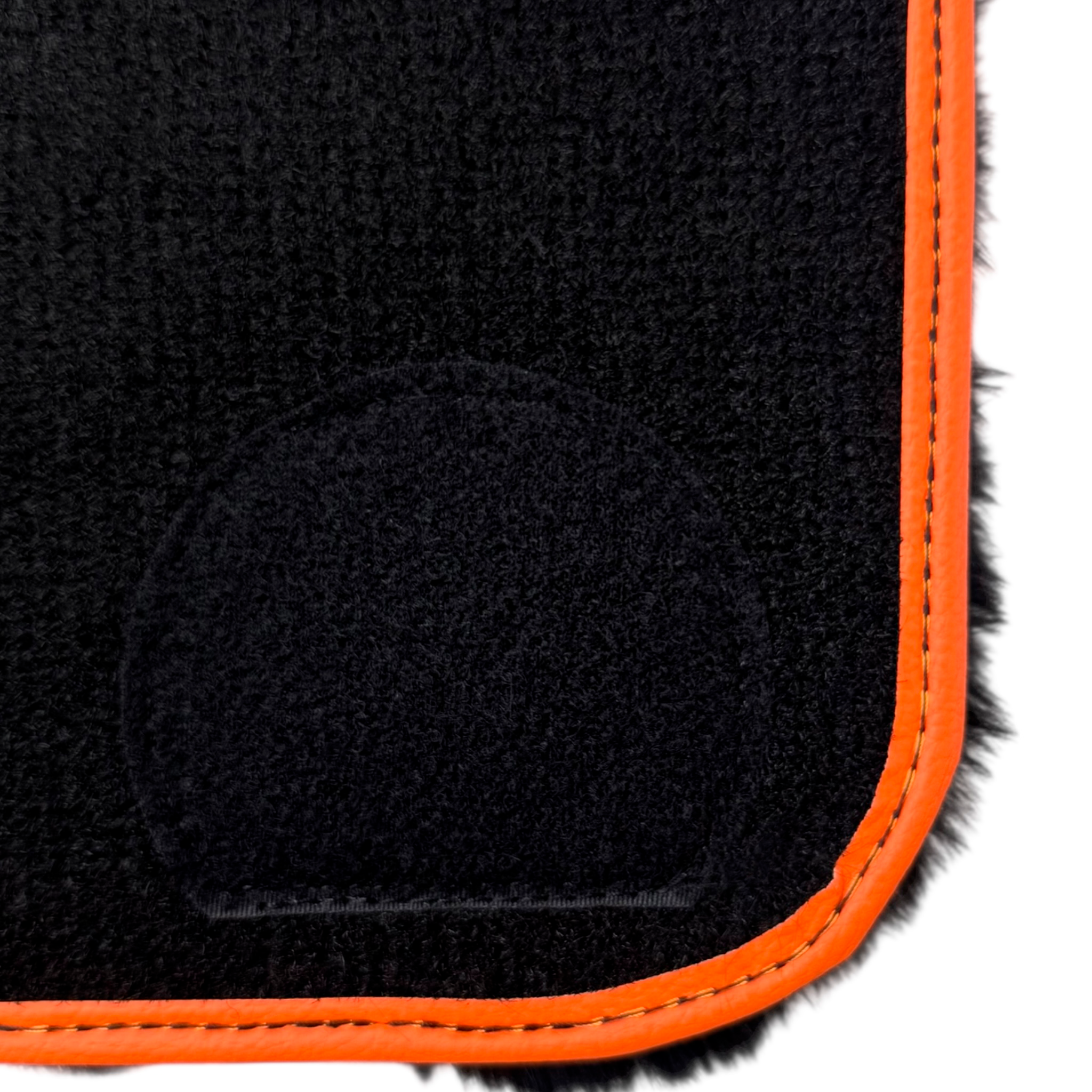 Black Sheepskin Floor Mats for Rolls-Royce Spectre (2023-2024) Orange 