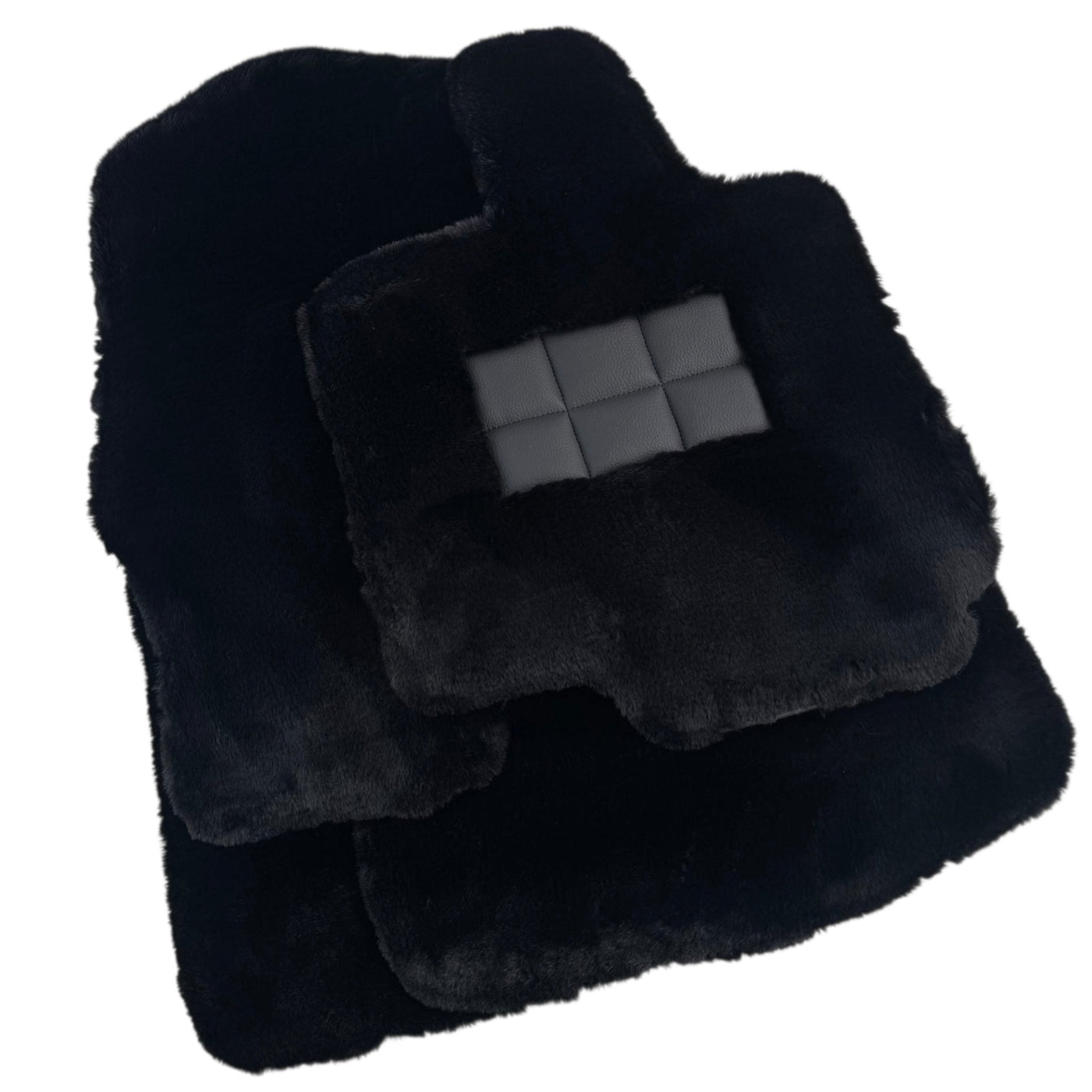 Black Sheepskin Floor Mats for Mercedes Benz GLS-Class X167 Maybach (2020-2023)