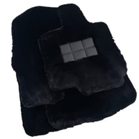 Black Sheepskin Floor Mats for Mercedes Benz GLS-Class X167 Maybach (2020-2023)