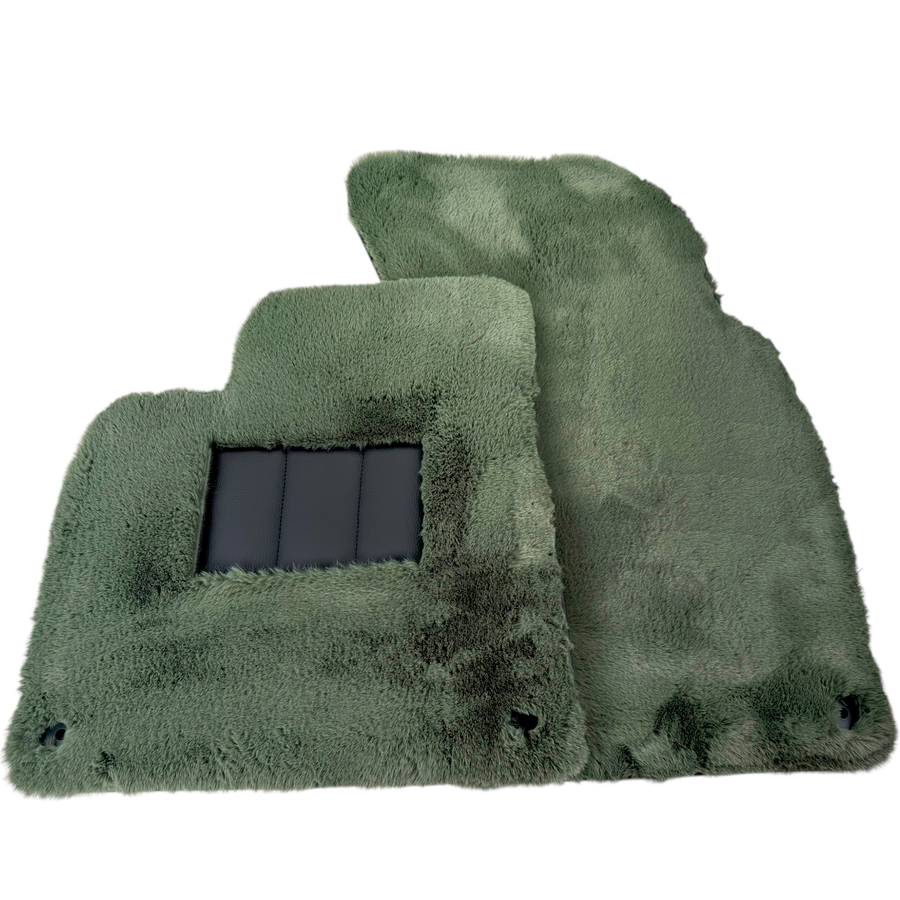 Genuine Light Green Sheepskin Floor Mats Bentley Arnage Green Label (1998-2009)