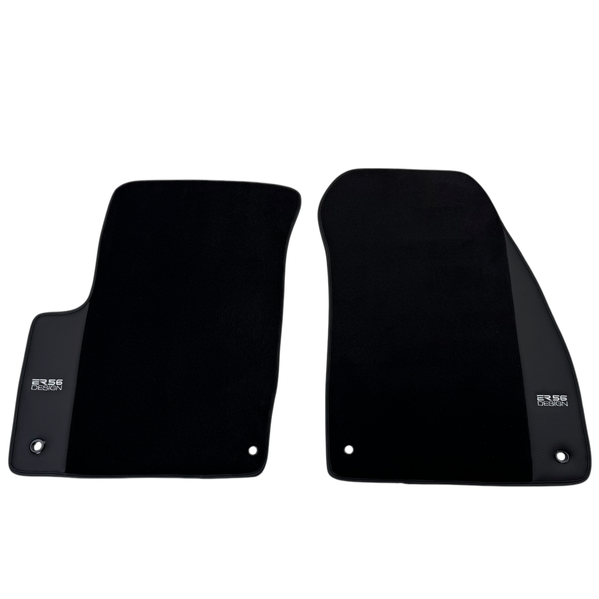 ER56 Design Black Floor Mats for Jeep Cherokee KJ Sport (2002-2007) with Leather