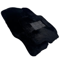 Black Sheepskin Floor Mats for Mercedes Benz GLS-Class X167 Maybach (2020-2023)