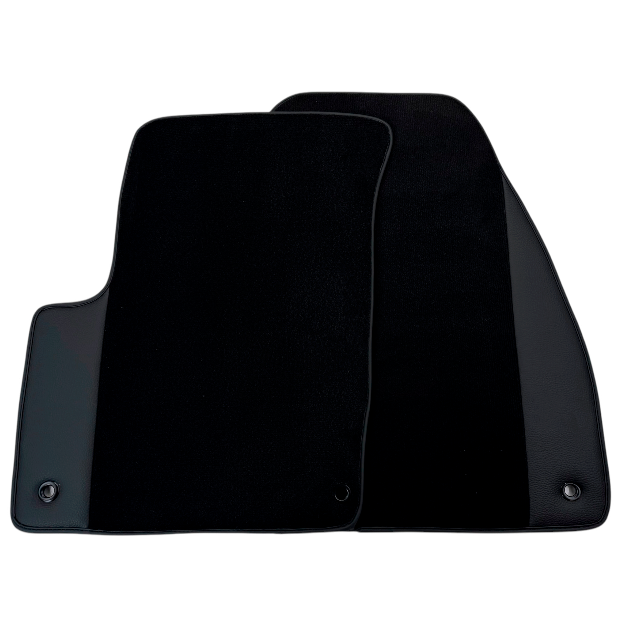 Black Floor Mats for Jeep Cherokee KJ Sport (2002-2007) with Leather | AutoWin