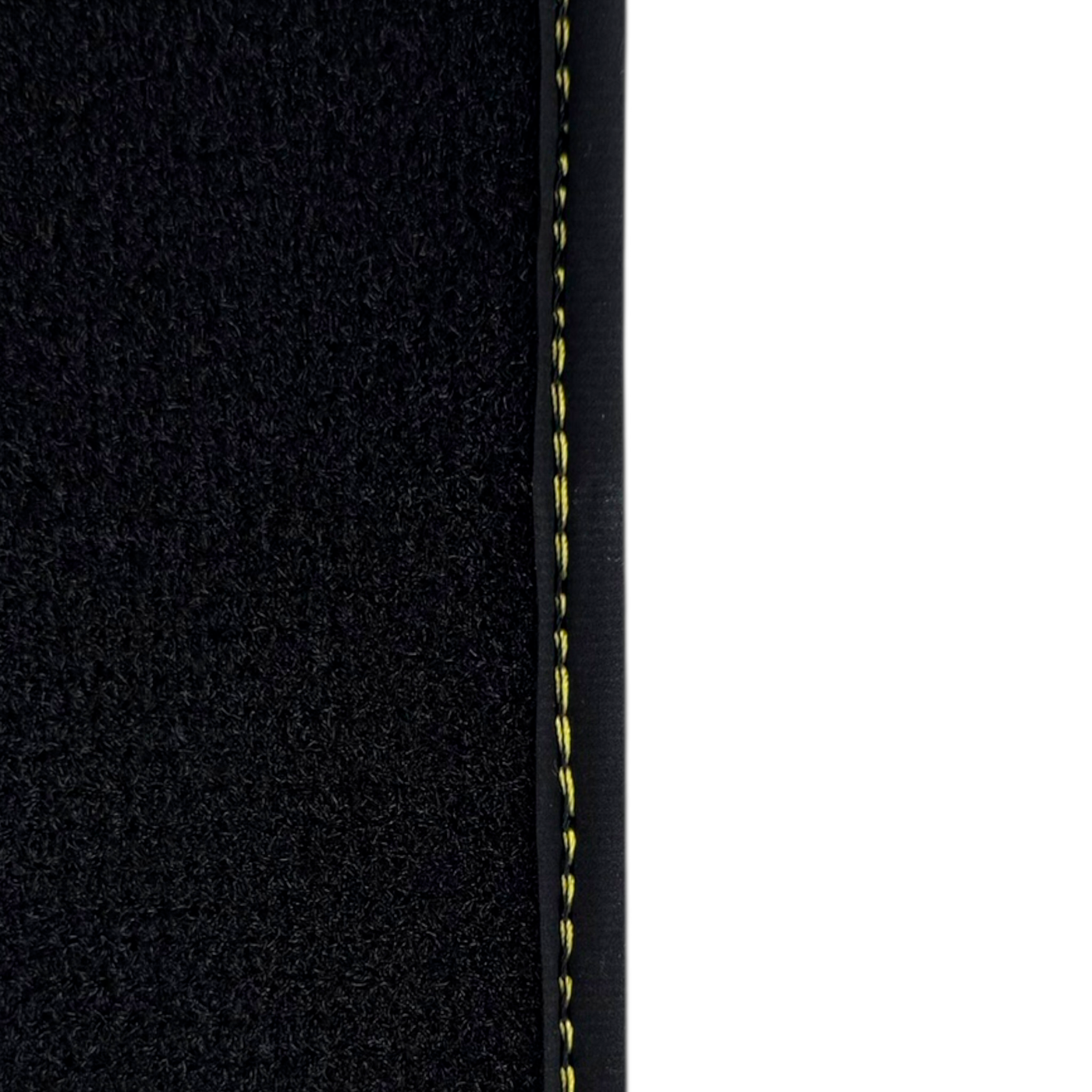 Black Floor Mats For Ferrari 488 Pista 2019-2021 With Yellow Leather