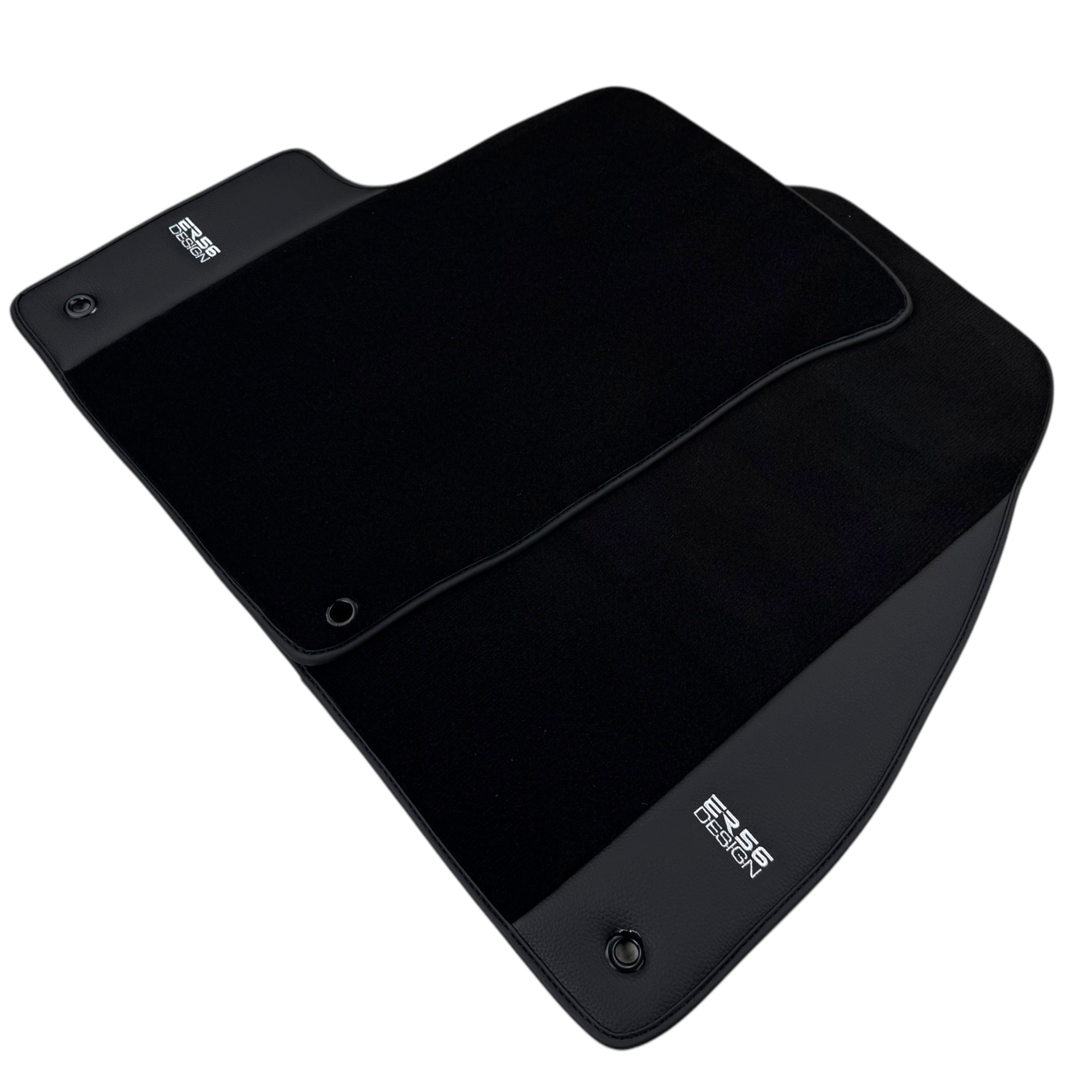 ER56 Design Black Floor Mats for Dodge Ram 1500 (2019-2024) with Leather