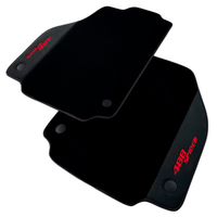 Black Floor Mats for Ferrari 488 Spider (2016-2022) with Alcantara | Red Sewing