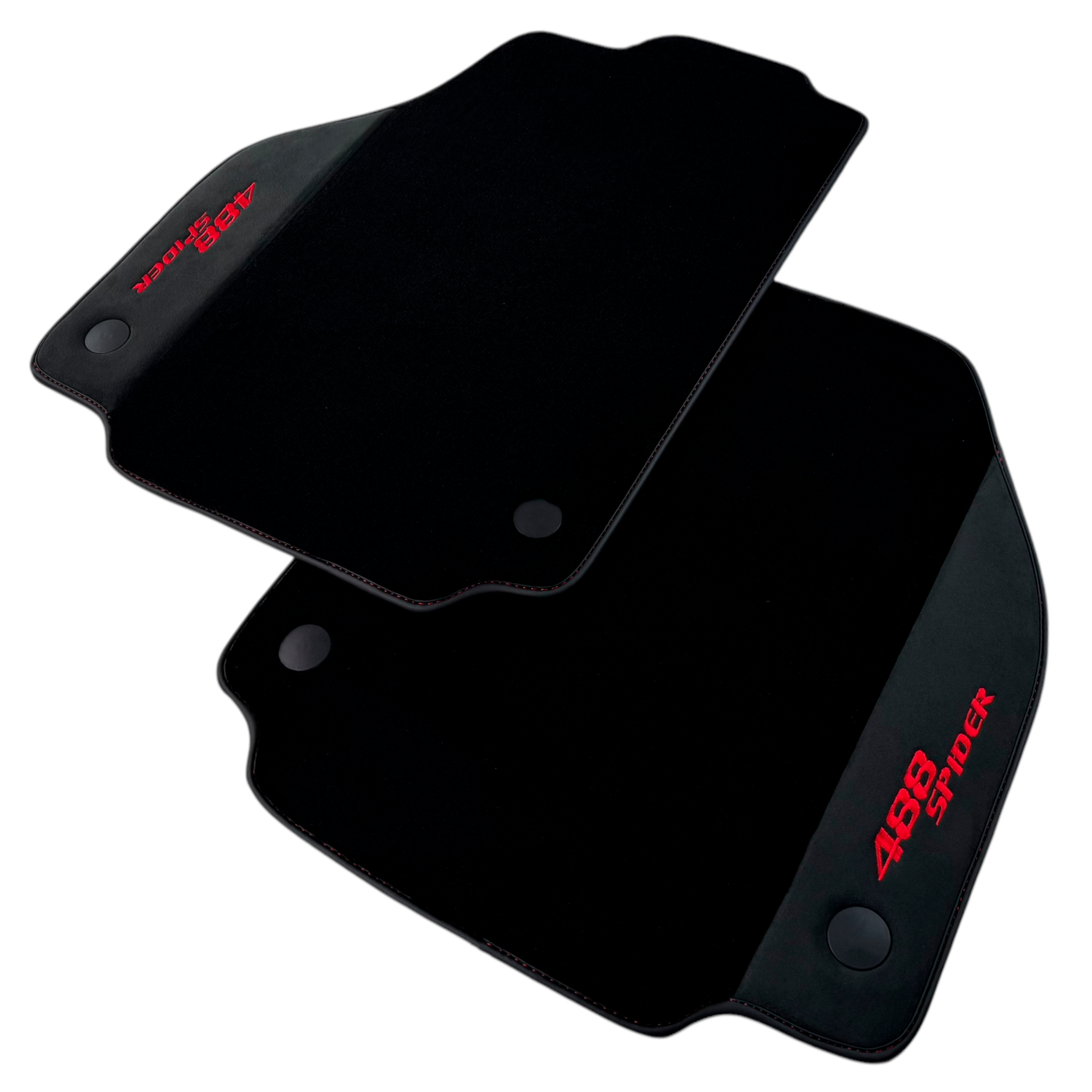 Ferrari 488 Spider Alcantara Mats (2016-2022): Red Sewing