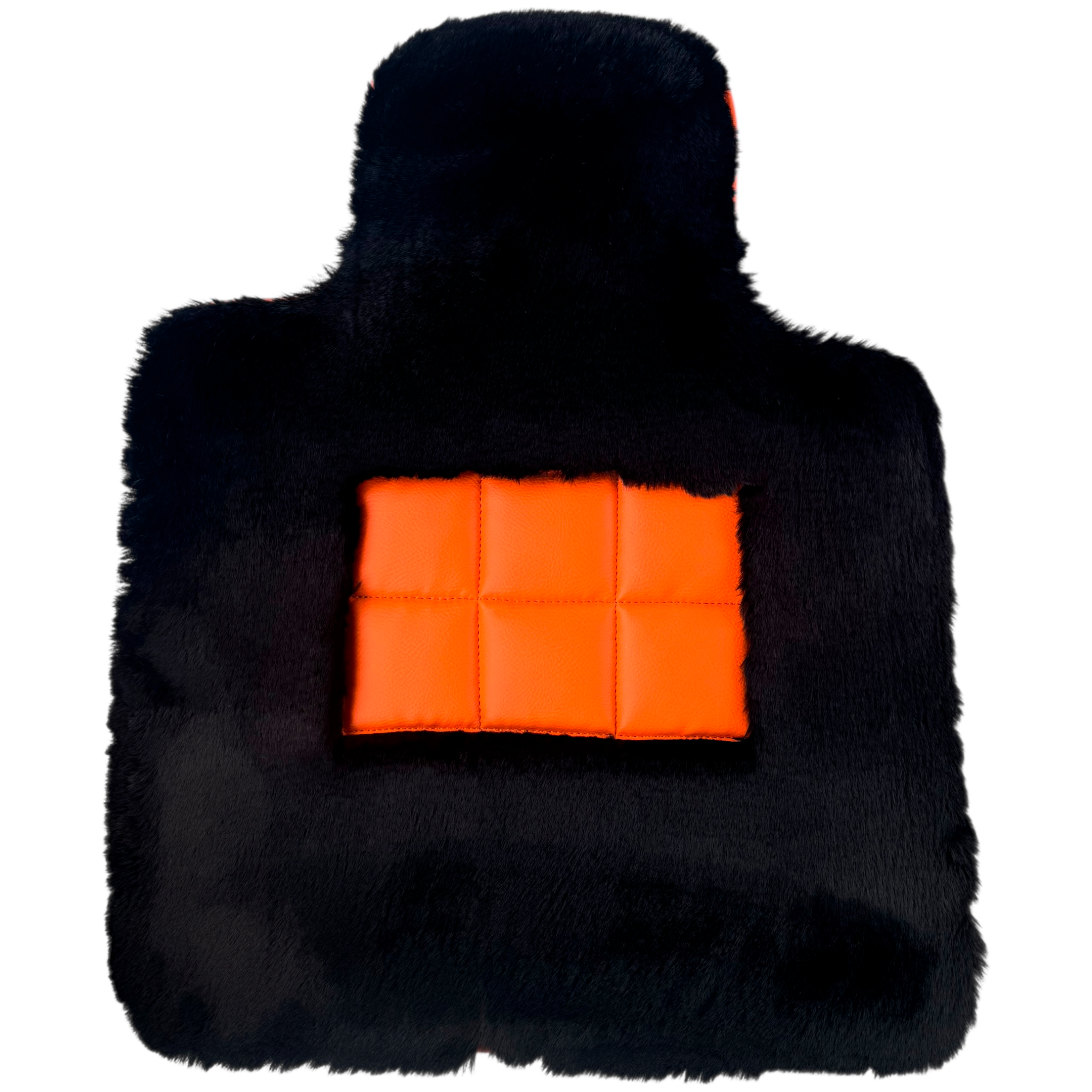Black Sheepskin Floor Mats for Rolls-Royce Spectre (2023-2024) Orange 