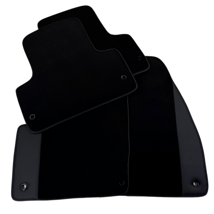 Black Floor Mats for Chevrolet Orlando 5-Seater (2011-2014) with Leather | AutoWin