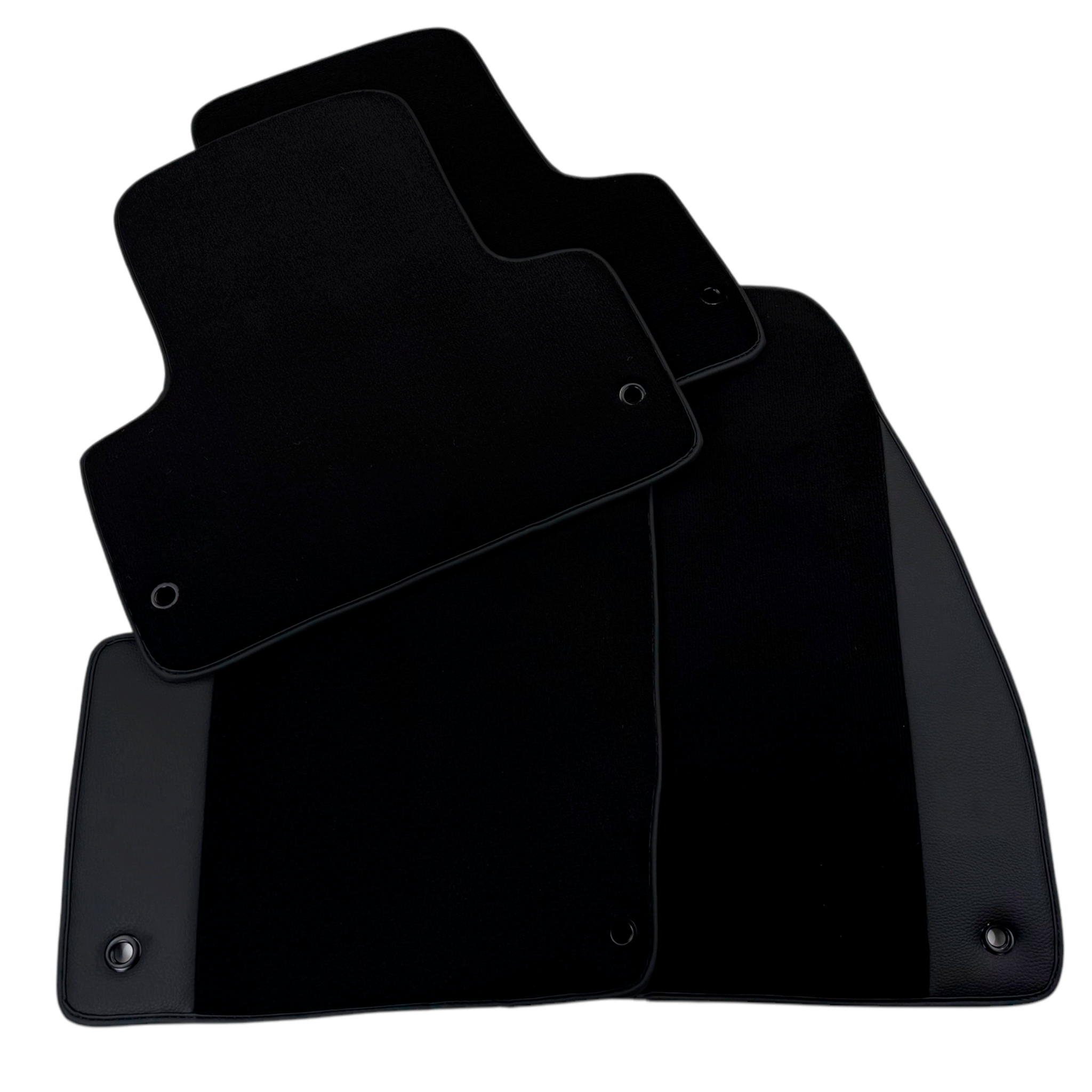 Black Floor Mats for Jeep Cherokee KJ Sport (2002-2007) with Leather | AutoWin