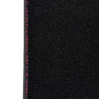 Black Floor Mats for Ferrari 488 Spider (2016-2022) with Alcantara | Red Sewing
