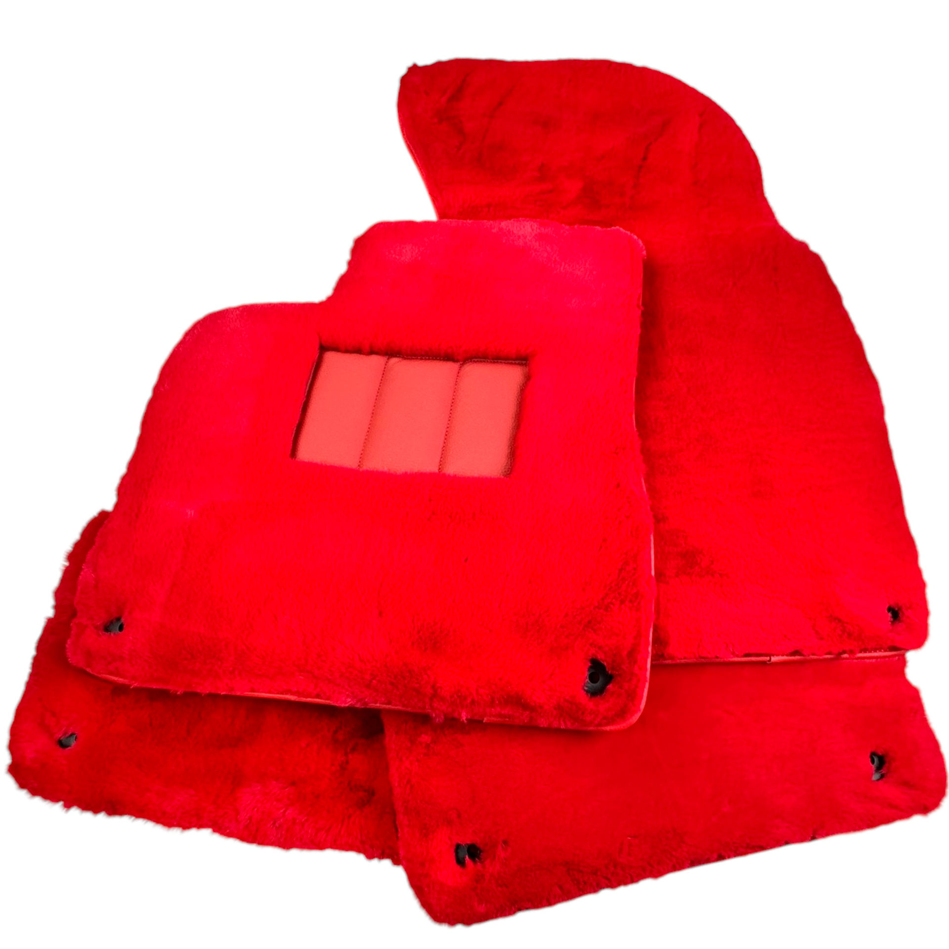 Red Sheepskin Floor Mats for Bentley Bentayga (2015-2023)