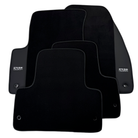 ER56 Design Black Floor Mats for Chevrolet Spark Hatchback (2010-2013) BiFuel with Leather