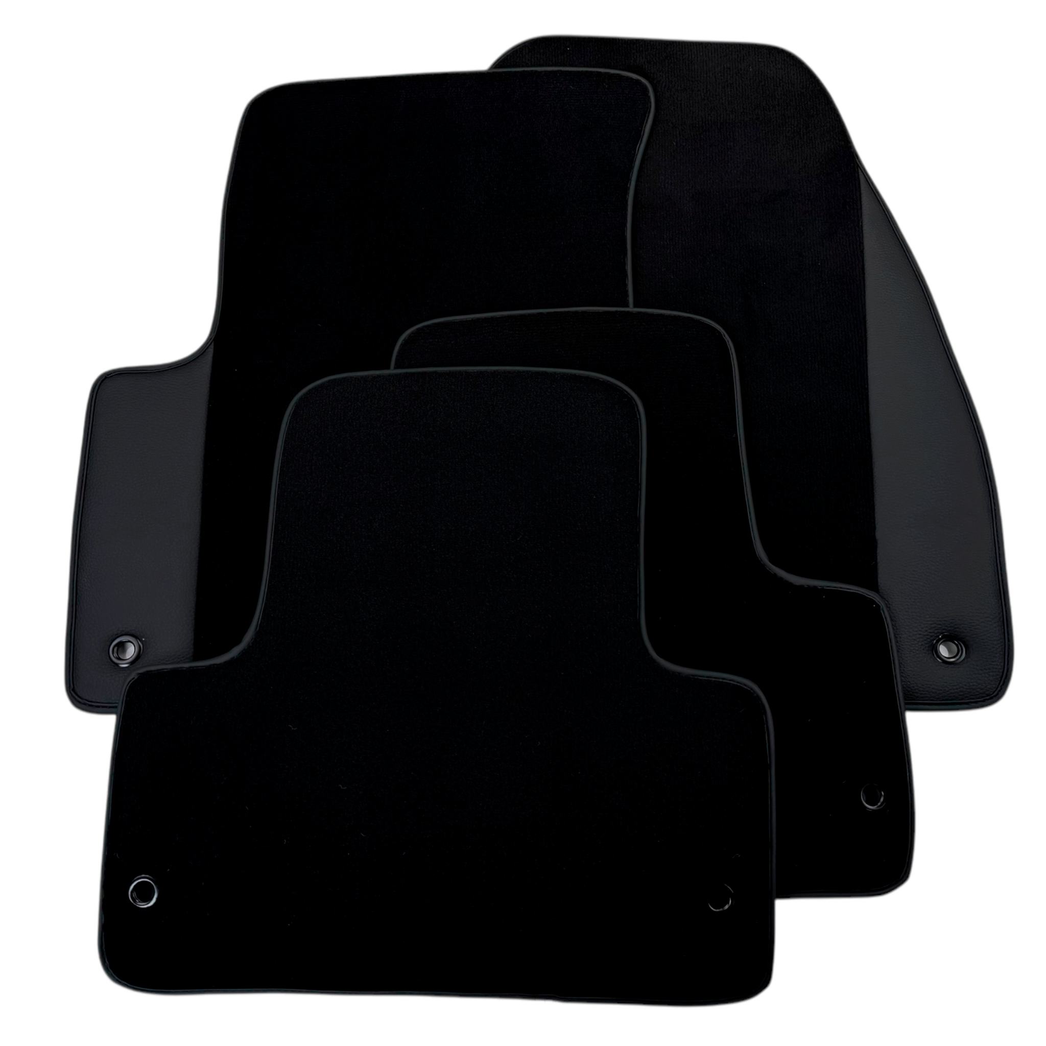 Black Floor Mats for Jeep Cherokee KJ Sport (2002-2007) with Leather | AutoWin