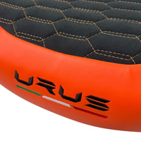 Backless Car Seat for Kids with Orange Leather | Lamborghini Urus