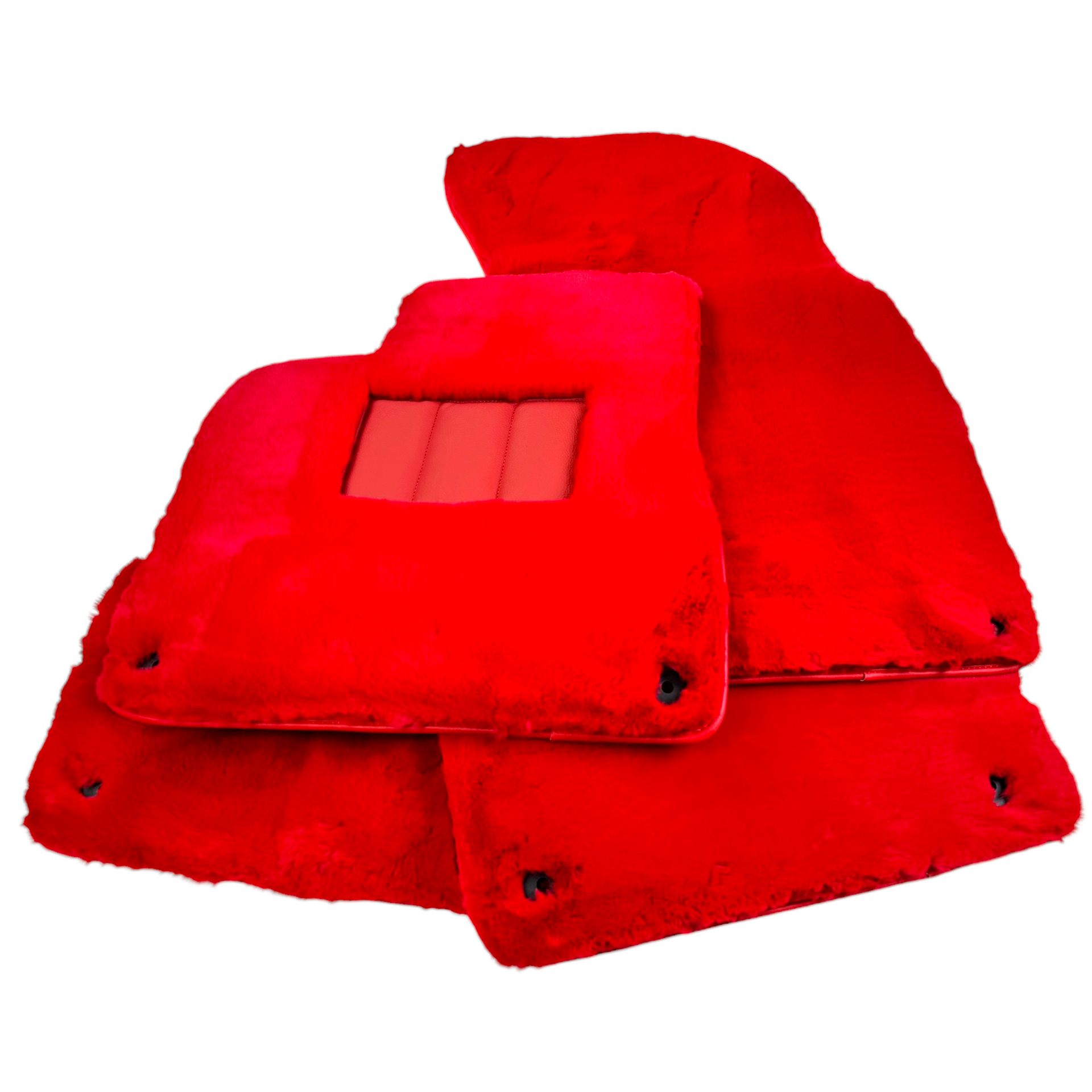 Red Sheepskin Floor Mats for Bentley Bentayga (2015-2023)