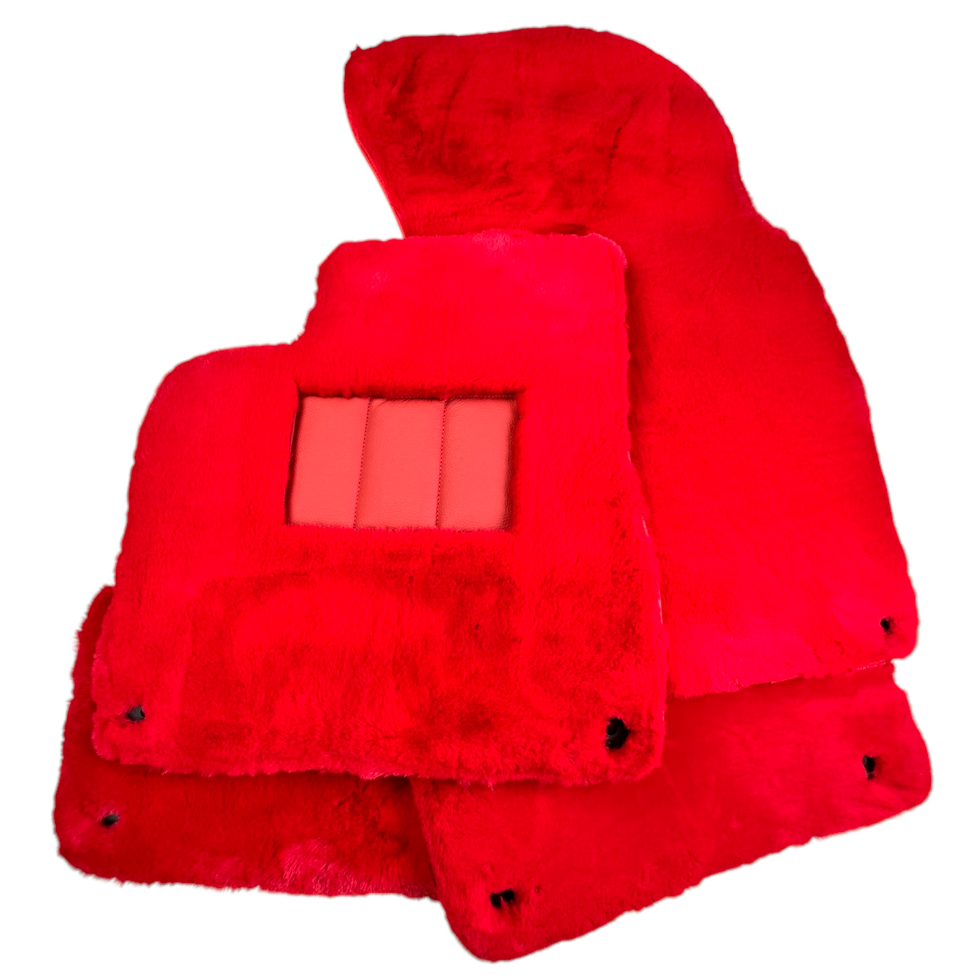 Red Sheepskin Floor Mats for Bentley Bentayga (2015-2023)