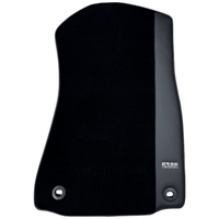 Black Floor Mats for Lexus RC-F (2015-2024) with Leather Borders by ER56 Design - AutoWin